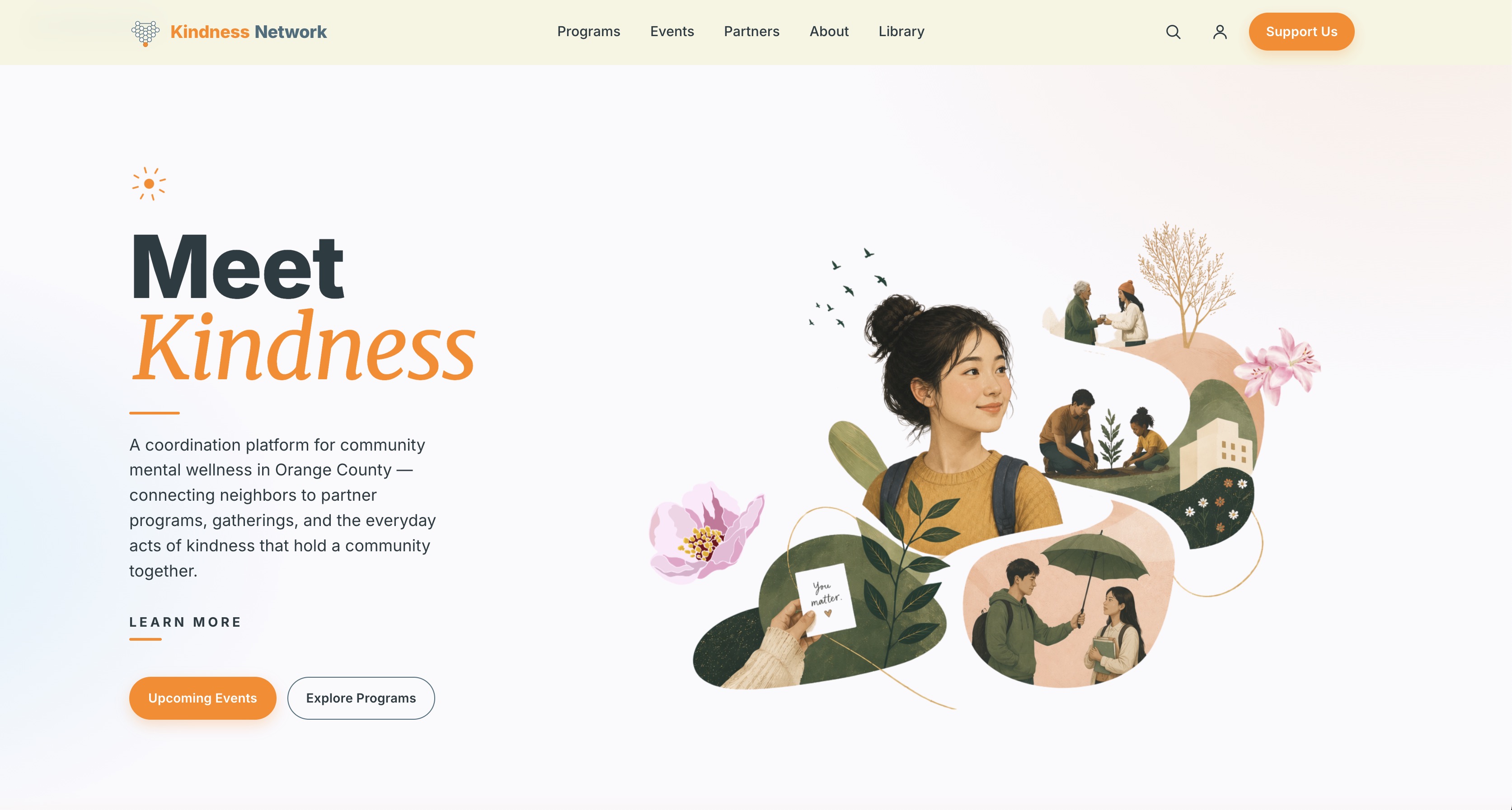 Kindness Network homepage